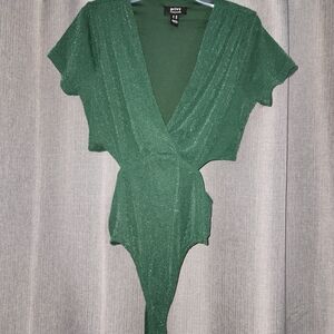 Privy Green Shimmer Bodysuit